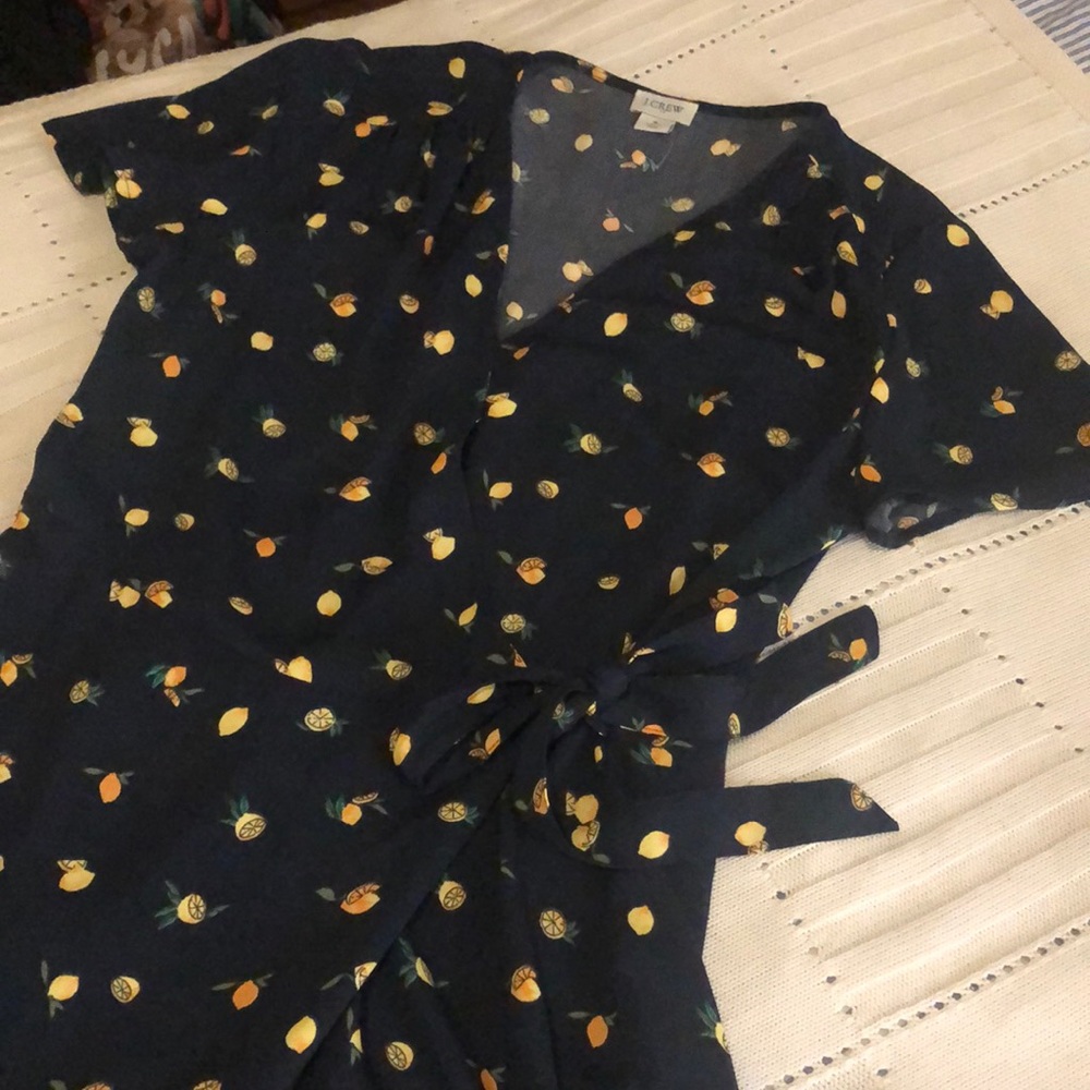 J Crew; sweet wrap around summer dress; new-